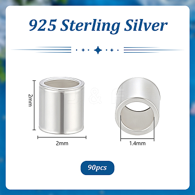 90Pcs 925 Sterling Silver Spacer Beads FIND-PH0059-78A-1