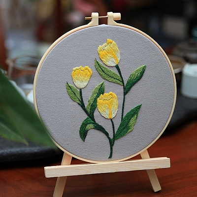 Flower Pattern DIY Embroidery Kits PW-WG90945-06-1