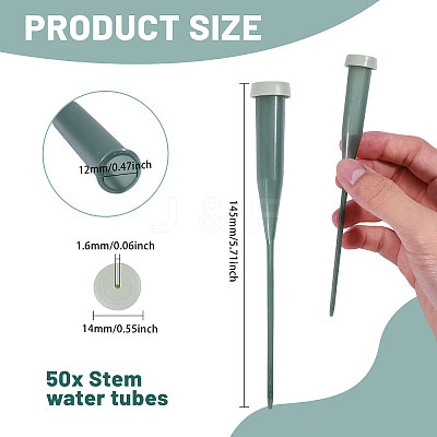 50Pcs Plastic Flower Water Tubes AJEW-GL0002-96A-1