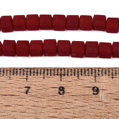 Opaque Frosted Glass Beads Strands GLAA-N072-01A-B06-1