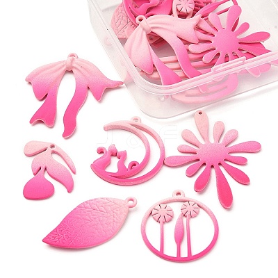 1 Set Spray Painted Alloy Charms FIND-YW0003-11C-1