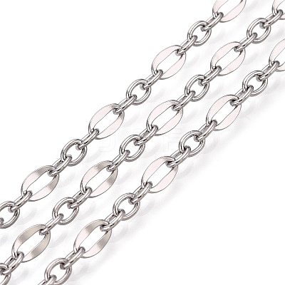 304 Stainless Steel Oval Link Chains CHS-Q009-15P-1