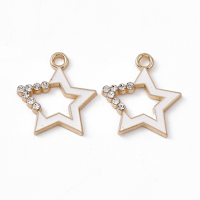 Alloy Rhinestone Pendants PALLOY-P287-09G-01-1