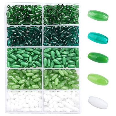 600Pcs 5 Styles Transparent & Opaque Colours Glass Seed Beads SEED-PA0001-16A-1