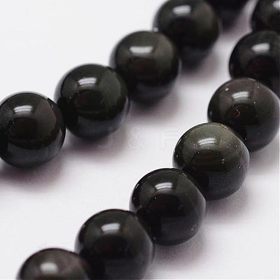 Natural Rainbow Obsidian Beads Strands G-D838-14mm-04-1