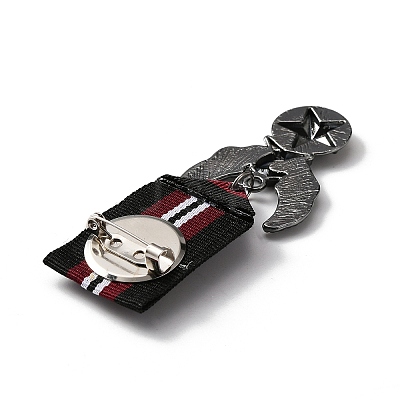 Retro British Preppy Style Alloy with Iron Pendant Lapel Pins FIND-WH0120-33E-1