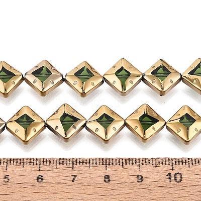 Electroplate Glass Beads Strands EGLA-T021-24E-1