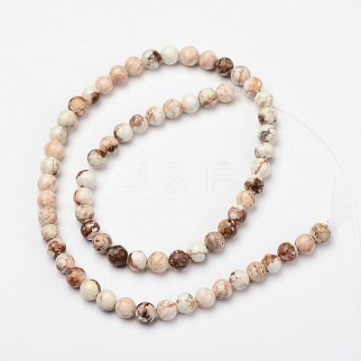 Natural Magnesite Beads Strands TURQ-P027-22-4mm-1