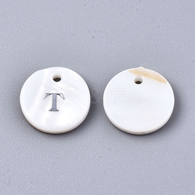 Natural Freshwater Shell Pendants X-SHEL-Q018-01A-T-P-1