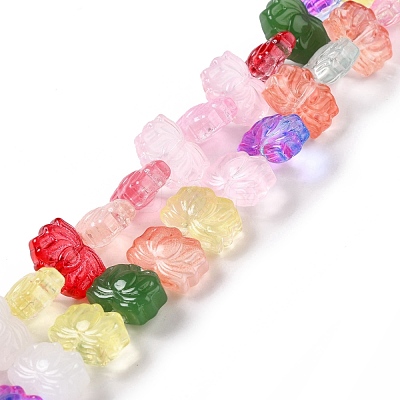Transparent Glass Beads Strands GLAA-F114-01A-1