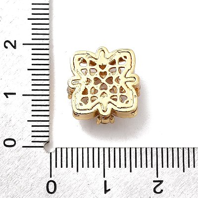 Brass Pave Clear Cubic Zirconia Multi-Strand Links X-KK-Z131-09G-1