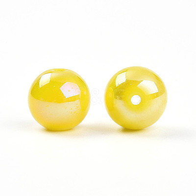 Electroplate Pearlized Glass Pearl Beads EGLA-T021-14C-07-1