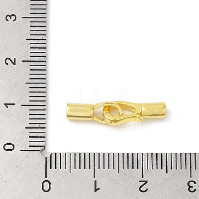 Rack Plating 925 Sterling Silver Fold Over Clasps STER-G038-08G-1