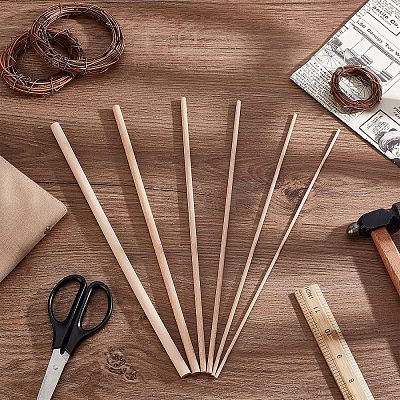 36Pcs 6 Style Beech Wood Sticks DIY-OC0009-26-1