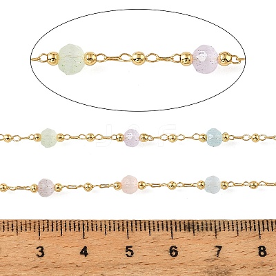 Handmade Brass Glass Beaded Chains GL-CBA1C06-07G-1