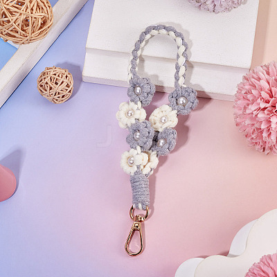 Hand-woven Flower Pendant Decorations KEYC-TAC0009-02KCG-06-1