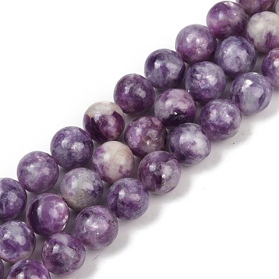 Natural Lepidolite Beads Strands G-U026-A06-10mm-1
