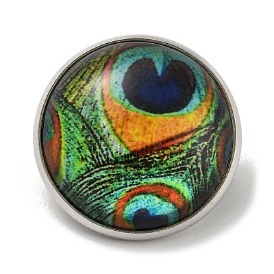 Round Glass Brooches FIND-Q096-01D-1