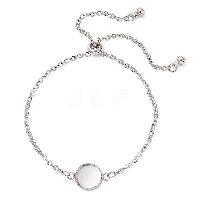 304 Stainless Steel Cable Chain Slider Bracelet Making BJEW-JB12959-01-1