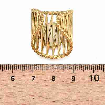 304 Stainless Steel Cuff Rings Ring Components SA-CBA098D-01G-C-1