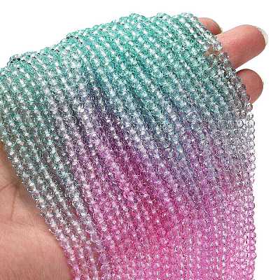 Transparent Painted Glass Beads Strands DGLA-A034-T3mm-A10-1