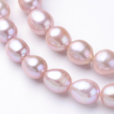 Natural Cultured Freshwater Pearl Beads Strands PEAR-Q003-7mm-01-1
