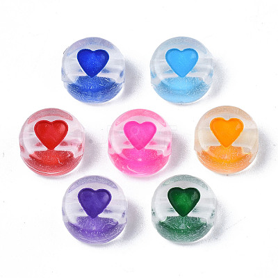 Transparent Acrylic Enamel Beads MACR-N008-60-1