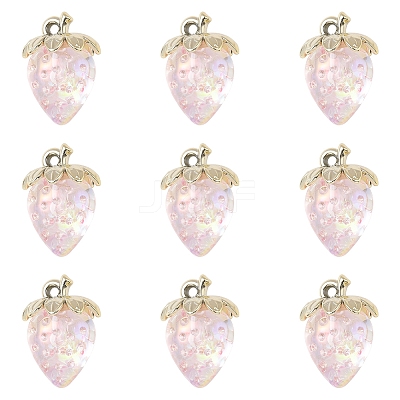 10Pcs Transparent Acrylic Pendants MACR-FS0002-08B-1