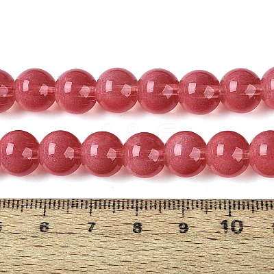 Transparent Glass Imitation Cat Eye Beads Strands GLAA-Q110-01C-12-1