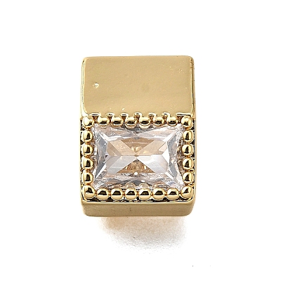 Brass Pave Clear Cubic Zirconia Multi-Strand Links KK-B136-17G-1