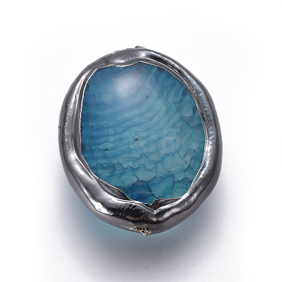 Natural Dyed & Heated Agate Beads G-F633-11B-1