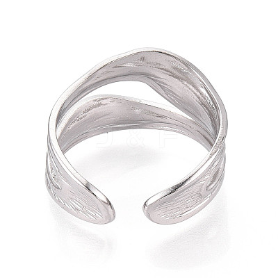 304 Stainless Steel Cuff Ring X-RJEW-N038-112P-1