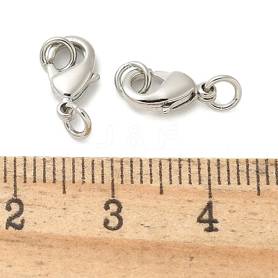 Rack Plating Brass Lobster Claw Clasps KK-F090-26P-01-1
