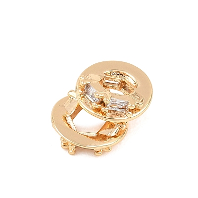 Brass Micro Pave Cubic Zirconia Pendants KK-L261-17G-01-1