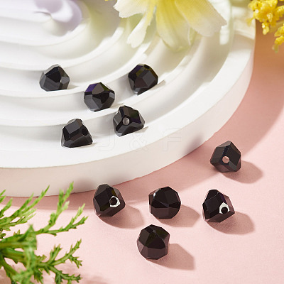 10Pcs Glass Imitation Austrian Crystal Beads GLAA-TADJ0001-11D-1