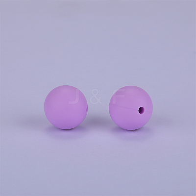 Round Silicone Focal Beads SI-JX0046A-98-1