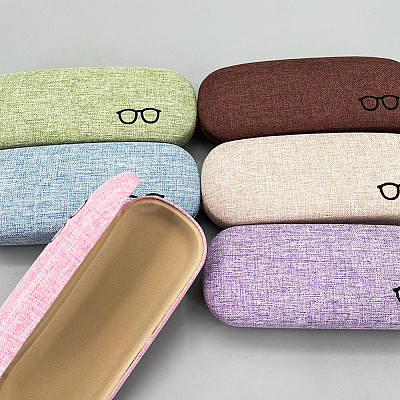 1Pc Oval Polyester Eyeglass Cases AJEW-CN0007-32B-1