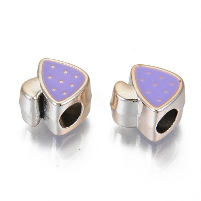 UV Plating Acrylic European Beads OACR-N010-34LG-1