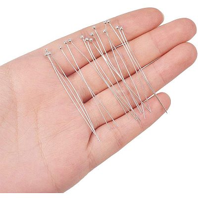 100Pcs Brass Ball Head pins KK-PH0026-17S-1