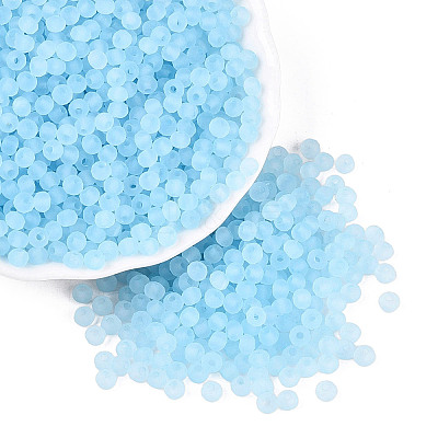 FGB Frosted Transparent Glass Seed Beads SEED-N013-04A-11-1
