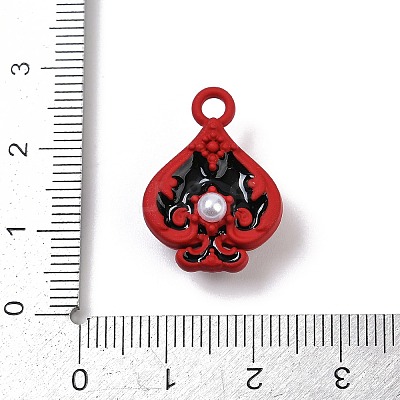 Spray Painted Alloy Pendants PALLOY-S038-07B-1