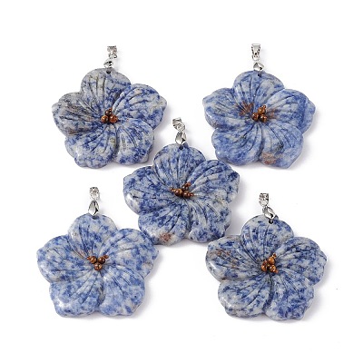 Natural Blue Spot Jasper Big Pendants G-B040-01P-08-1