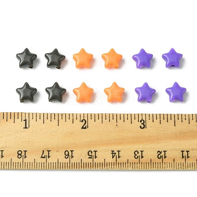 100Pcs 3 Colors Opaque Acrylic Beads MACR-FS0002-26-1