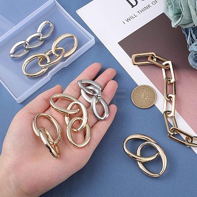 4 Styles Zinc Alloy Decorated Chain FIND-CA0003-92-1