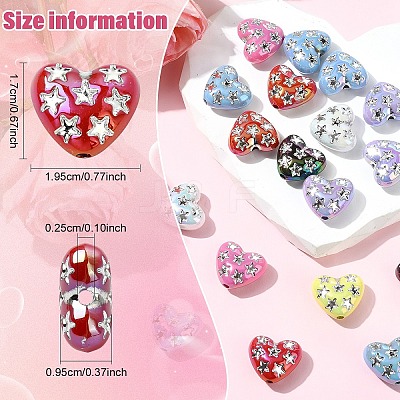 20Pcs UV Plating Iridescent Acrylic Beads OACR-YW0003-96-1