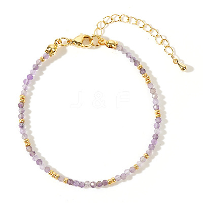 Bohemian Style Natural Amethyst Round Beaded Bracelets for Women YR2186-2-1