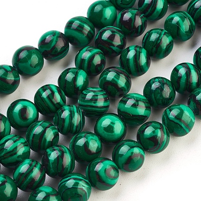 Synthetic Malachite Beads Strands X-TURQ-N006-8-1