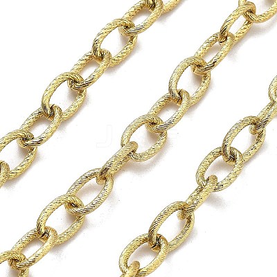 Ion Plating(IP) 304 Stainless Steel Oval Link Chains CHS-G039-03G-1
