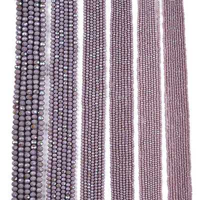 Electroplate Opaque Solid Color Glass Beads Strands LS-EGLA-A044-P6mm-L13-1