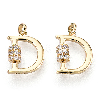 925 Sterling Silver Micro Pave Cubic Zirconia Charms STER-T004-12G-1